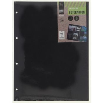 Hama fotokarton, 23,3 x 31 cm, děrovaný, 25 listů, černý