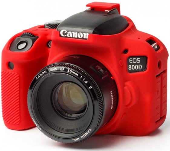 easyCover Silikon Schutzhülle f. Canon EOS 800D Rot