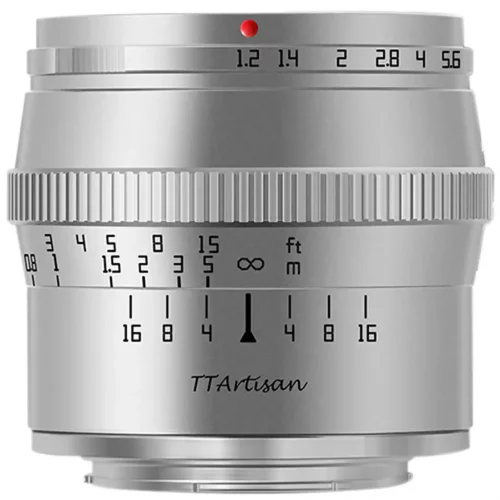 TTArtisan 50mm f/1,2 strieborný pre MFT