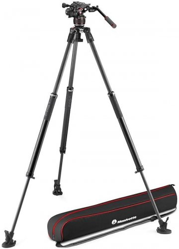 Manfrotto Nitrotech 608 Fluid Video Head with 635 Fast Single Leg Carbon Tripod