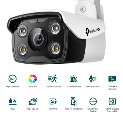 Kamera TP-Link VIGI C340(4mm) 4MPx, venkovní, IP Bullet, světelnost 30m