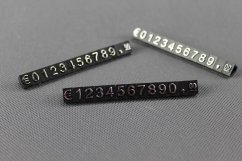 Plastové cenovky stříbrný prolis 6x9mm 1x řada EURO (ESS-STR)