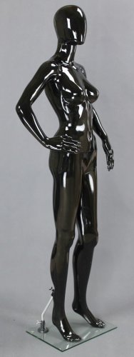 Figurína dámska, čierna lesklá, výška 175cm