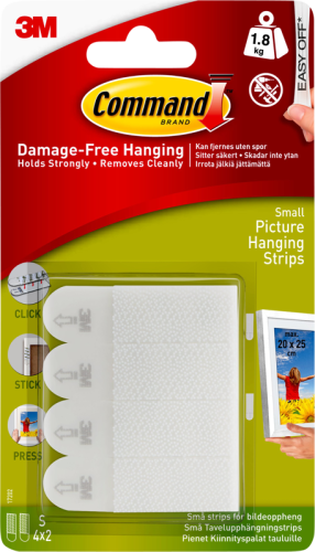 3M Command Hanging Strips White Small