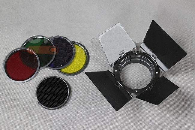 Flaps with honeycomb and color filters for KV1x Mini Flashes