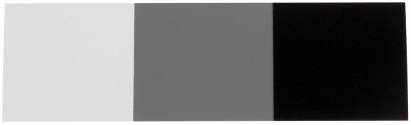 Calibration table - 90% white, 18% gray, 1% black GC3