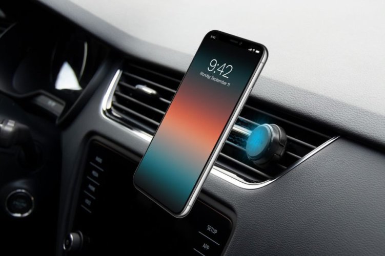 Mágneses tartó FIXED Icon Air Vent Mini szellőztetéshez, fekete