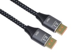 Kabel DisplayPort 2.1, 16K@60Hz, kovové a pozlacené konektory, 1 m