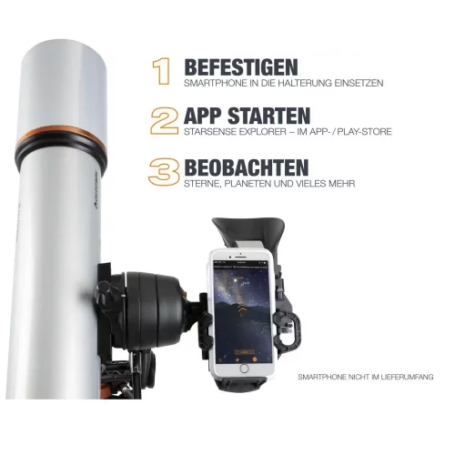Celestron StarSense Explorer DX 102AZ Smartphone-App-fähiges Refraktorteleskop