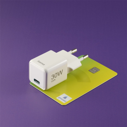 Hama rýchla USB nabíjačka, USB-C PD/QC 30 W, super-mini