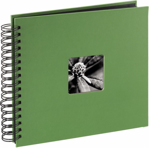FINE ART 28x24 cm, Photo 10x15 cm/100 pcs, 50 Pages, Black Sheets (Apple Green)