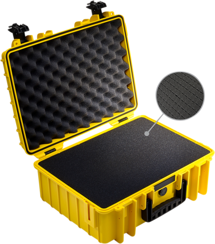 B&W Outdoor Koffer Typ 5000 mit Schaumstoff Gelb