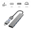 Hama USB hub, 4 porty, USB 3.2, 5 Gb/s, Ultra Slim, adaptér USB-C