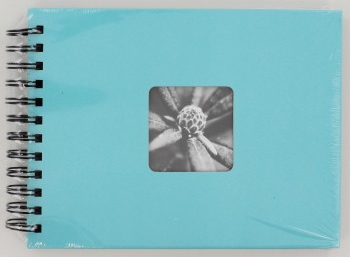 FINE ART 24x17 cm, Photo 10x15 cm/50 pcs, 50 Pages, Black Sheets (Turquoise)