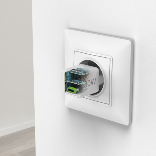 Hama rýchla USB nabíjačka, USB-C PD/QC 30 W, super-mini