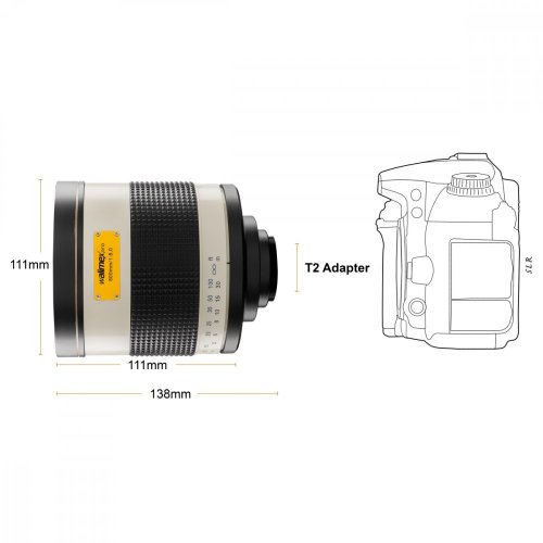 Walimex pro 800mm f/8 DSLR zrkadlový objektív pre Canon R