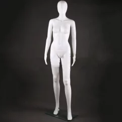 Figurine Frau Abstrakt Weiß Glänzend Höhe 175cm, pose 2