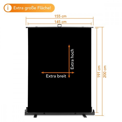 Walimex pro Roll-up Panel Hintergrund 155x200cm (schwarz)