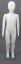 Figurína dětská chlapecká, matná bílá, výška 110cm