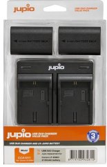 Jupio set 2x LP-E6NH für Canon + Doppelladegerät