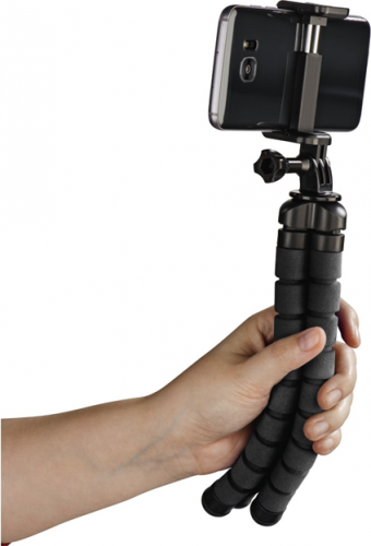 Hama Flex 2v1, 26 cm, mini statív pre smartphone a GoPro kamery, čierny