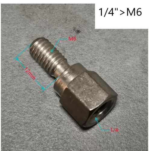 Adaptor filet 1/4" la M6x12 (EE12)