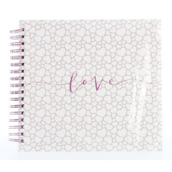 Hama album klasické spirálové ROMANCE 28x24 cm, 40 stran, černé stránky