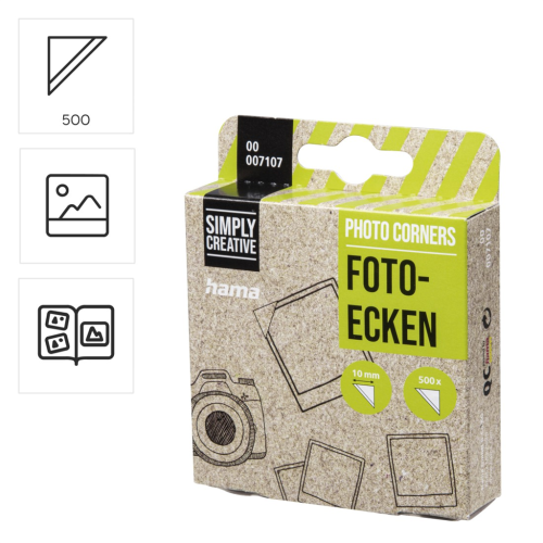 Hama samolepící fotorůžky, průhledný, 500 ks