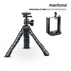 Mantona Armadillo Mini schwarz grau Mini & Tischstativ 18 cm