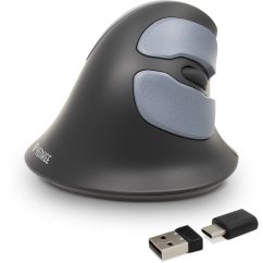 Myš Yenkee YMS 5030 Myš WL vertical ErgoSnug ergonomická, vertikálna, optická, bezdrôtová, čierna