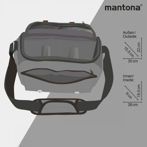 Mantona Milano grande Camera Bag (Grey)