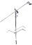 Avenger C-Stand Kit 33 mit Gleitfuß (A2033L C-Stand + D520B 124cm Verlängerungsarm + D200 Greifkopf 2 1/2") Silber