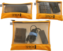 Orca OR-599 Transparent pouches Kit  for DSLR Accessories (3 pcs)