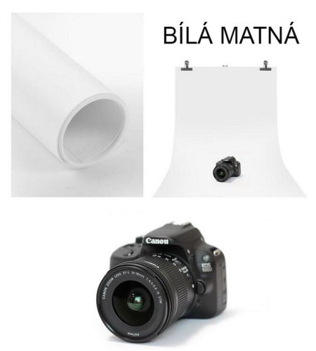 Fotopozadí bílé PVC 70x140 lesklé matné (PVW7)