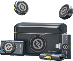 Hollyland Lark M2 Combo - Wireless Lavalier Microphone (Duo,ShineCharcoal)