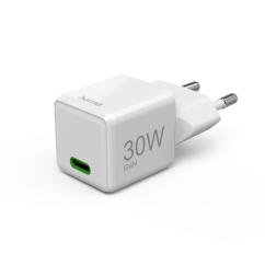 Hama rýchla USB nabíjačka, USB-C PD/QC 30 W, super-mini