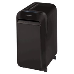 Skartovač Fellowes LX 221 P-5, křížový řez 2x12 mm, 20 listů, 30 l, kreditní karty, černý