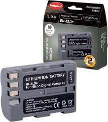 Hähnel HL-EL3e, Nikon EN-EL3e, 2000 mAh, 7.4V, 14.8Wh, info systém