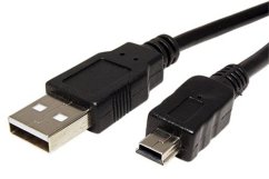 Kábel USB A(M) - miniUSB 5pin B(M), 5m, čierny