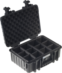 B&W Outdoor Case 4000, kufr s přepážkami černý