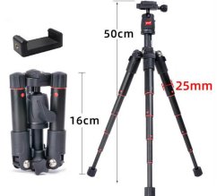 Elementrix mini stativ aluminium s hlavou a držákem mobilu (MS03)