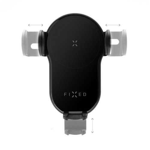 FIXED Matic XL držák pro rychlé bezdrátové nabíjení na sklo nebo palubní desku, 15 W, černý