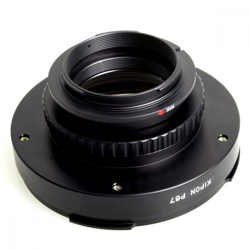 Kipon adaptér z Pentax 67 objektívu na Nikon F telo