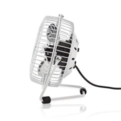 Nedis FNDK1WT10 asztali USB ventilátor 10 cm, 2,5 W, fém, fehér
