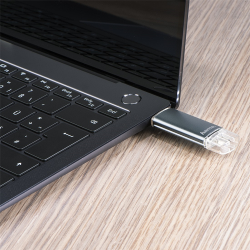 Hama flashPen Laeta Twin 32 GB 10 MB/s, šedý