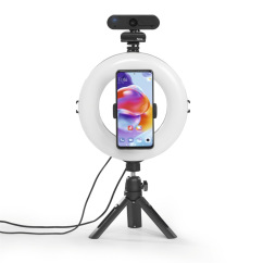 Hama SpotLight Smart 80 II, kruhové LED svetlo 8", držiak mobilu, diaľková spúšť, stolný statív