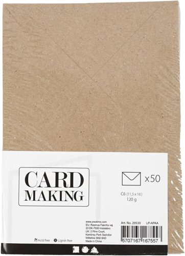 Focus Envelope 115x160 Brown 120g 50 pcs - obálka 50 ks