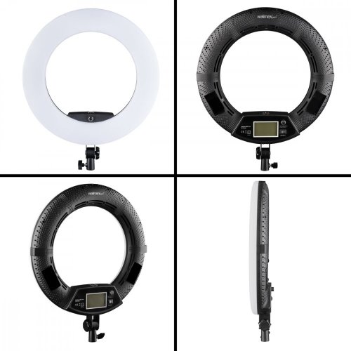 Walimex pro LED Ring Light Medow 960 Pro Bi Color with Light Stand + 2x Battery
