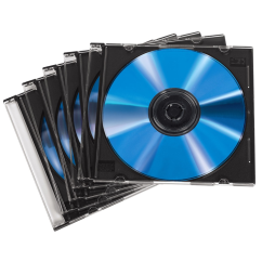 Hama CD Slim Box, obal na 1 cd/dvd, priehľadný/čierny, balenie 50 ks (cena za balenie)