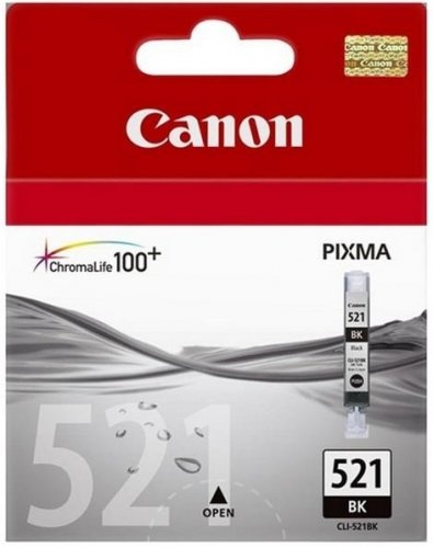 Canon cartridge CLI-521BK Black, blistr s ochranou (CLI521Bk)